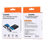 HAWEEL DIY 4顆 18650 電池（不含）10000mAh 行動電源外殼盒，附 2個 USB 輸出及顯示，適用於 iPhone、Galaxy、Sony、HTC、Google、Huawei、小米、Lenovo 及其他智慧手機，DIY 4顆 18650 10000mAh 電池（美規）