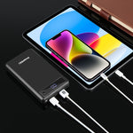 HAWEEL DIY 6 x 18650電池24W快充行動電源盒，帶顯示，不含電池，6 x 18650電池