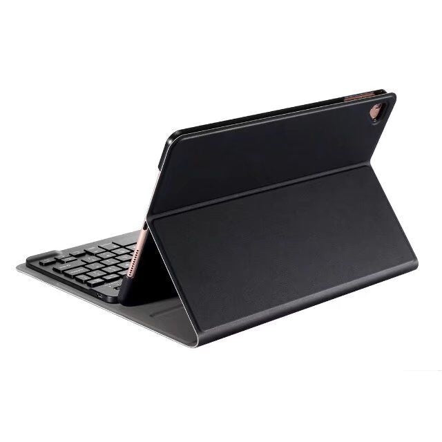 可拆式藍牙鍵盤 + 橫向翻轉皮革平板保護套附筆架，適用 iPad Pro 9.7 吋、iPad Air、iPad Air 2、iPad 9.7 吋 (2017)、iPad 9.7 吋 (2018)，A07 黑色、A07 金色、A07 藍色、A07 玫瑰金