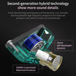 KZ ZSN 圓形鐵動鐵四核有線控制入耳式超重低音 HiFi 耳機附麥克風