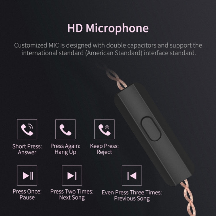 KZ ZSN 圓形鐵動鐵四核有線控制入耳式超重低音 HiFi 耳機無麥克風