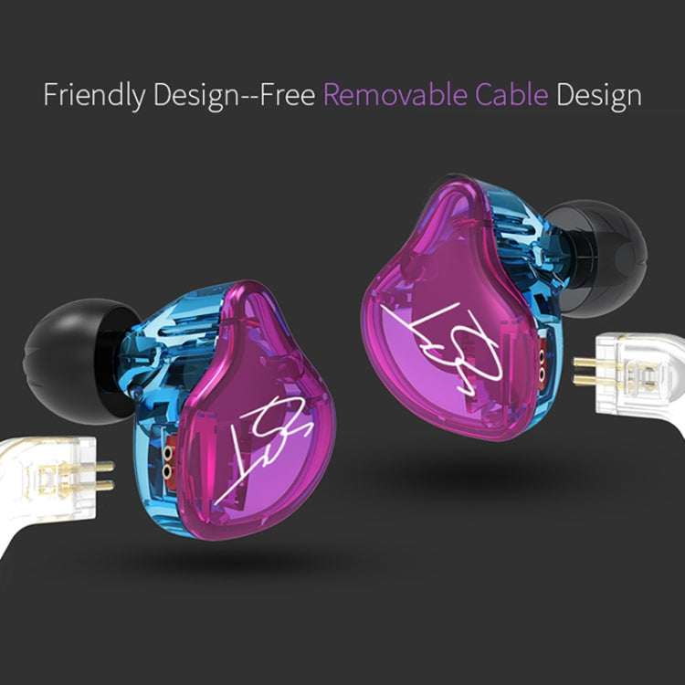 KZ ZST 圓形鐵入耳式超重低音 MP3 雙單元耳機無麥克風