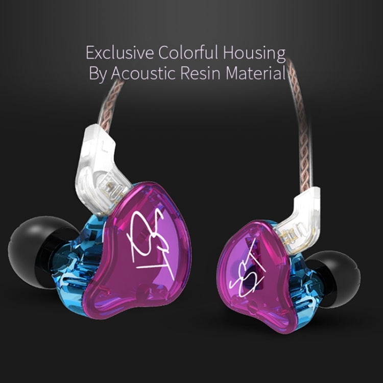 KZ ZST 圓形鐵入耳式超重低音 MP3 雙單元耳機無麥克風