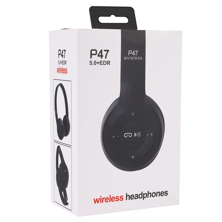 P47 可折疊無線藍牙耳機，配 3.5mm 音頻插孔，支援 MP3 / 通話，P47 黑色、P47 藍色、P47 紅色、P47 白色、P47 綠色