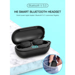 H6 TWS 藍牙 5.0 無線藍牙耳機，配數字顯示與充電盒，支援 Siri 與高清通話