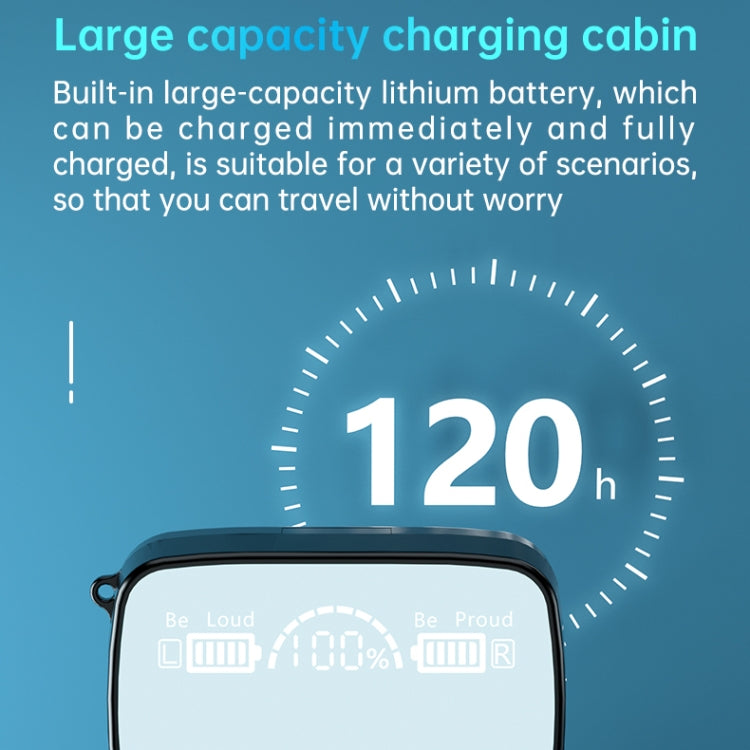 M9 藍牙 5.1 TWS 鏡面數字顯示無線藍牙耳機附充電盒手電筒，支援觸控、Siri 及電量顯示，M9（黑色）