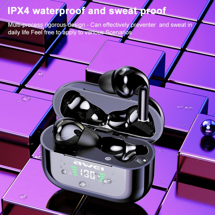 awei T29P 藍牙 V5.0 LED 數字顯示真無線運動 IPX4 防水 TWS 耳機附充電盒