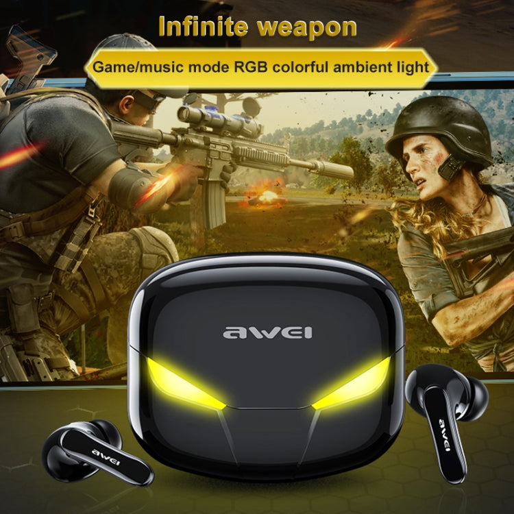 awei T35 藍牙 V5.0 真無線運動遊戲雙模式 IPX5 防水 TWS 耳機附充電盒