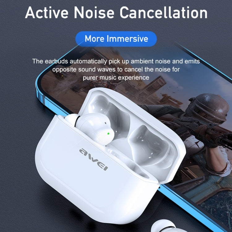 awei TA1 藍牙 V5.0 真無線運動 ANC 主動降噪 IPX4 防水 TWS 耳機附充電盒