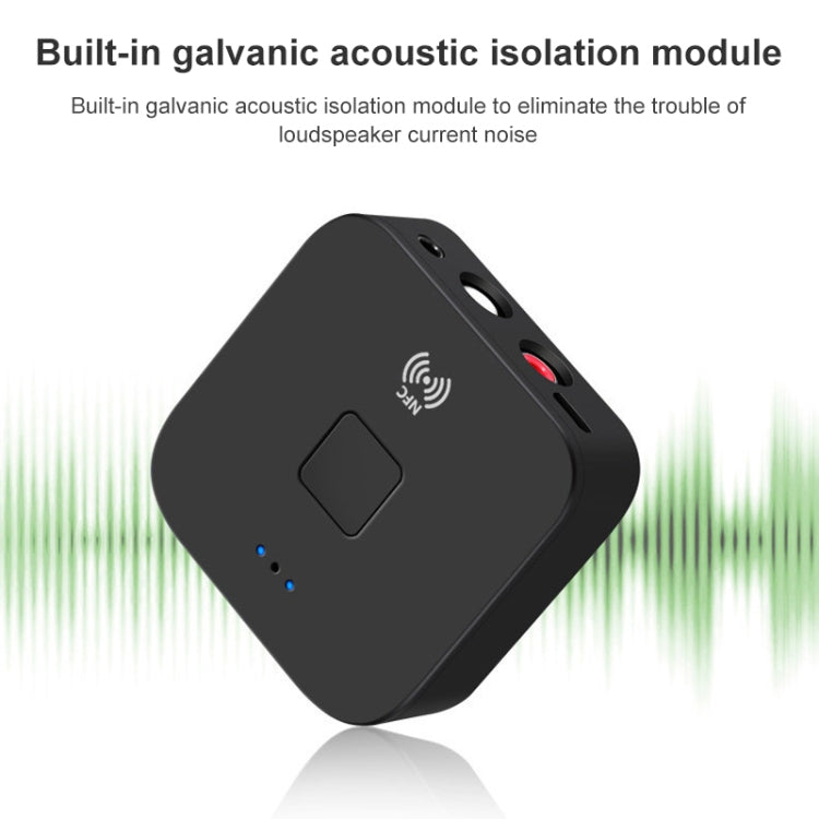 B11 藍牙 5.0 接收器 AUX NFC 轉 2 x RCA 音訊轉接器，B11
