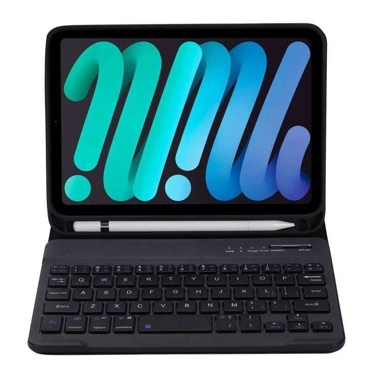 C06B 超薄糖果色藍牙鍵盤平板保護套，適用 iPad mini 6 / mini 7，附支架及筆槽