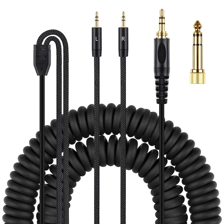 ZS0227 Denon AH-D7100 7200 D600 D9200 5200 專用雙 3.5mm 彈簧耳機音訊線