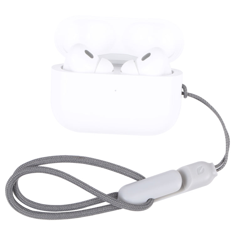 適用Apple AirPods Pro 2無線藍牙耳機防丟繩手機殼掛繩，高仿灰色