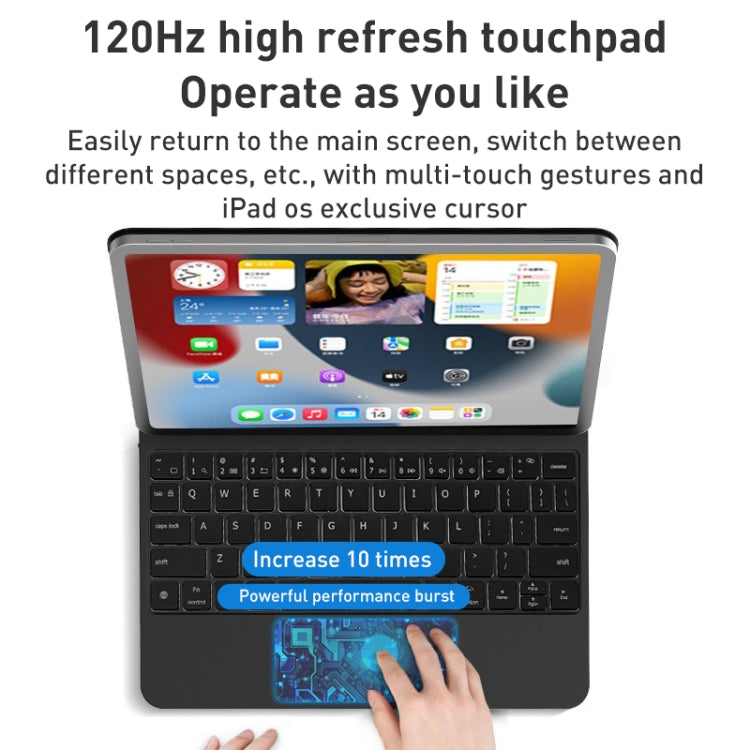 適用於 iPad 第10代 10.9 2022 T89 魔術懸浮藍牙鍵盤皮革保護套，適用於 iPad 第10代 10.9 2022