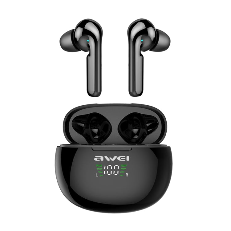 awei T15P 藍牙 V5.0 TWS 真無線運動 LED 顯示耳機附充電盒，T15P