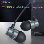 Yesido YH32 3.5mm 入耳有線耳機，長度：1.2m，YH32