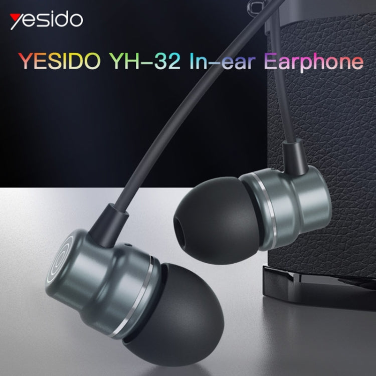 Yesido YH32 3.5mm 入耳有線耳機，長度：1.2m，YH32
