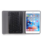 A05 藍牙 3.0 超薄 ABS 可拆式藍牙鍵盤皮革平板保護套，適用 iPad mini 5，附筆架