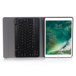 A09 藍牙 3.0 超薄 ABS 可拆式藍牙鍵盤皮革平板保護套，適用 iPad Air / Pro 10.5 吋 (2019)，附筆架