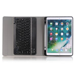 A09B 藍牙 3.0 超薄 ABS 可拆式藍牙鍵盤皮革平板保護套，適用 iPad Air / Pro 10.5 吋 (2019)，附筆槽及筆架