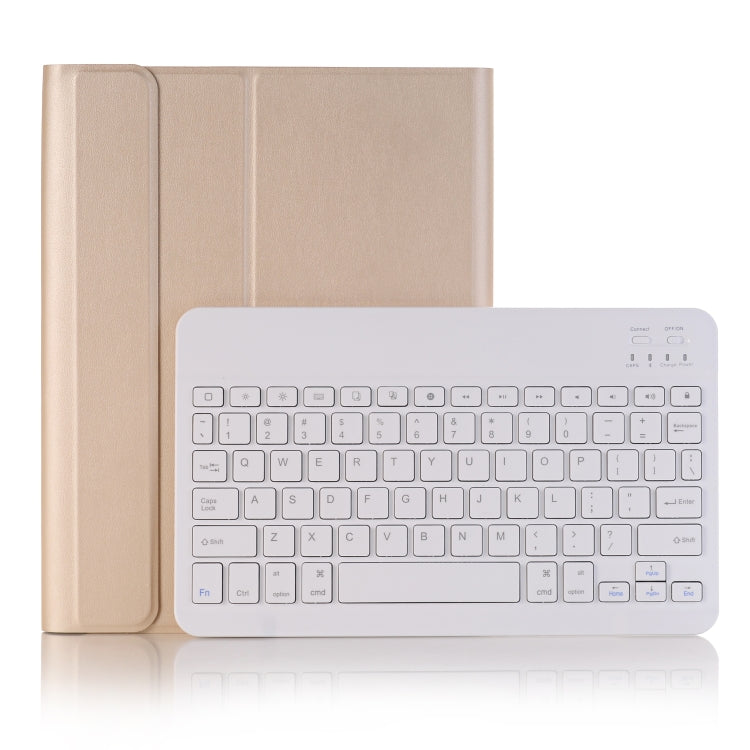 A09B 藍牙 3.0 超薄 ABS 可拆式藍牙鍵盤皮革平板保護套，適用 iPad Air / Pro 10.5 吋 (2019)，附筆槽及筆架