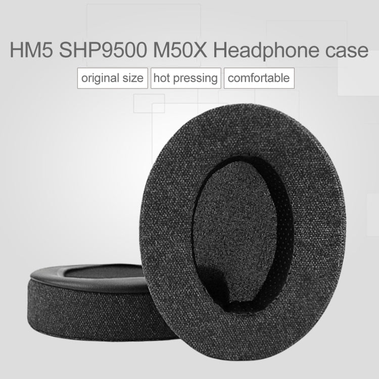 1 對橢圓形皮革斜角耳機保護盒，適用 Brainwavz HM5 / Philip SHP9500
