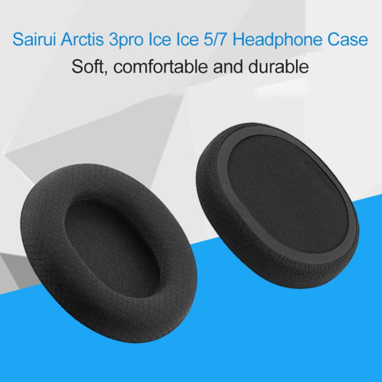 1對 Steelseries Arctis 3 Pro / Ice 5 / Ice 7 耳機皮革海綿保護套（白色），型號：IP6D2519A, IP6D2519B, IP6D2519C, IP6D2519D, IP6D2519E, IP6D2519F