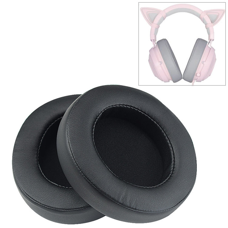 2個裝 適用於Razer Kraken 7.1 V2 Pro耳機的海綿黑網耳罩替換套，適用Razer Kraken 7.1 V2 Pro（黑網款）