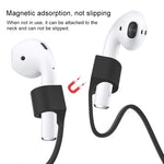 無線藍牙耳機防丟繩磁性矽膠掛繩，適用於 Apple AirPods 1 / 2，適用於 AirPods 1 / 2