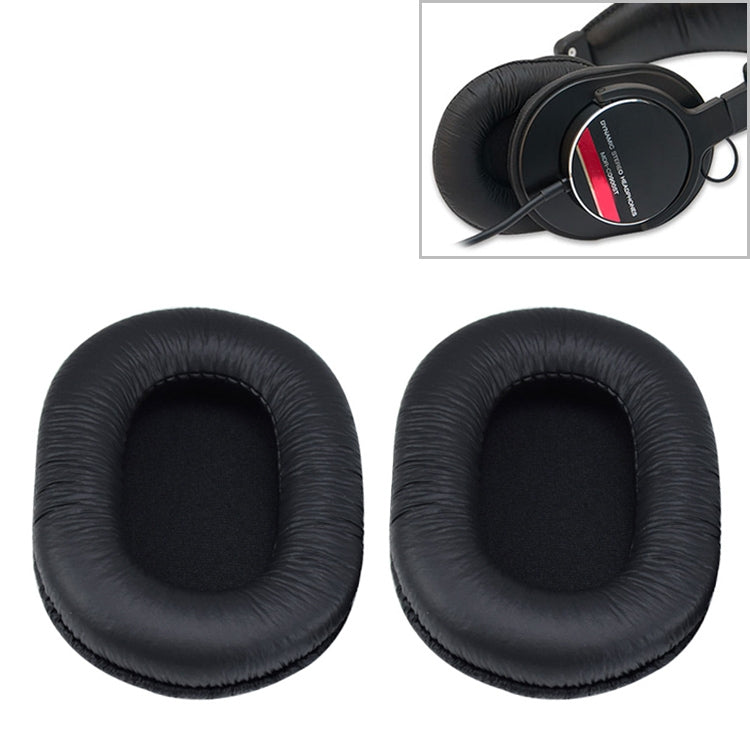 2個海綿耳機保護套，適用於Sony MDR-7506 / MDR-V6 / MDR-CD900ST，黑色皺紋