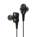 D12 1.2m 有線入耳 3.5mm 介面立體聲線控 HIFI 耳機 雙動圈跑步遊戲音樂耳機附包裝，D12 附包裝（黑色），D12 附包裝（白色）