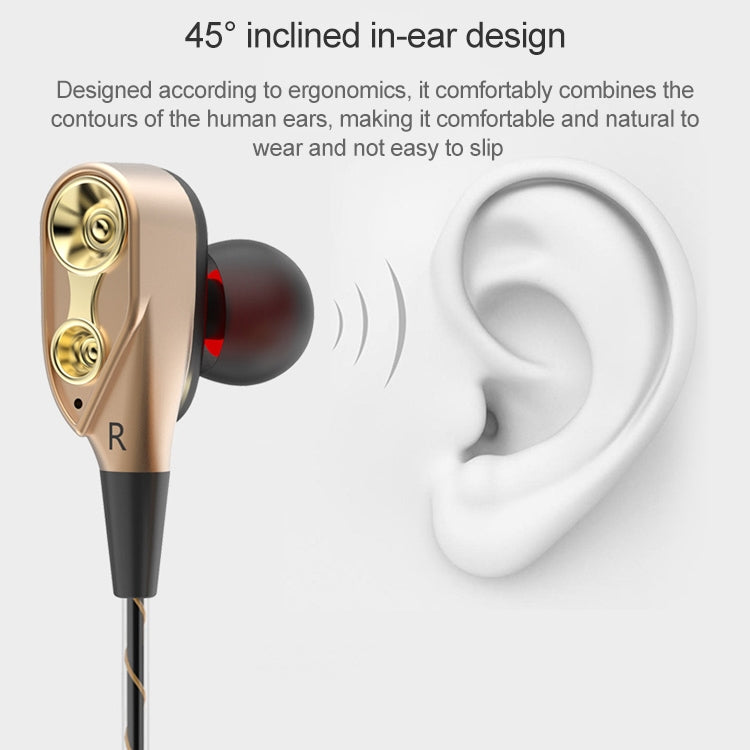 D12 1.2m 有線入耳 3.5mm 介面立體聲線控 HIFI 耳機 雙動圈跑步遊戲音樂耳機附包裝，D12 附包裝（黑色），D12 附包裝（白色）