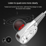 D12 1.2m 有線入耳 3.5mm 介面立體聲線控 HIFI 耳機 雙動圈跑步遊戲音樂耳機附包裝，D12 附包裝（黑色），D12 附包裝（白色）