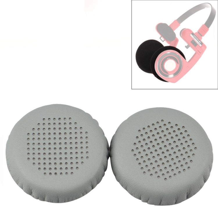 2 件裝適用於 KOSS PP / SP 打孔透氣版蛋白皮耳機保護套耳罩，打孔透氣版黑色，打孔透氣版灰色