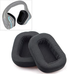 2 件裝適用於 Logitech G633 G933 耳機墊套耳罩替換耳墊帶網眼（皮革），網眼黑色，皮革黑色