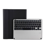 3018 可拆式藍牙 3.0 鋁合金鍵盤 + 仿布紋理皮革平板保護套，適用於 iPad Air / Air 2 / iPad Pro 9.7 吋，附睡眠 / 防潑水功能，3018