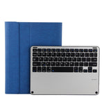 3018 可拆式藍牙 3.0 鋁合金鍵盤 + 仿布紋理皮革平板保護套，適用於 iPad Air / Air 2 / iPad Pro 9.7 吋，附睡眠 / 防潑水功能，3018