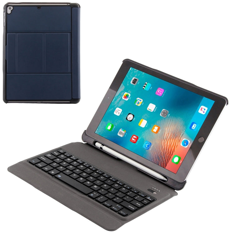T-201 可拆式藍牙 3.0 超薄鍵盤 + 羊皮紋理皮革平板保護套，適用於 iPad Air / Air 2 / iPad Pro 9.7 吋，支援多角度調整，T-201