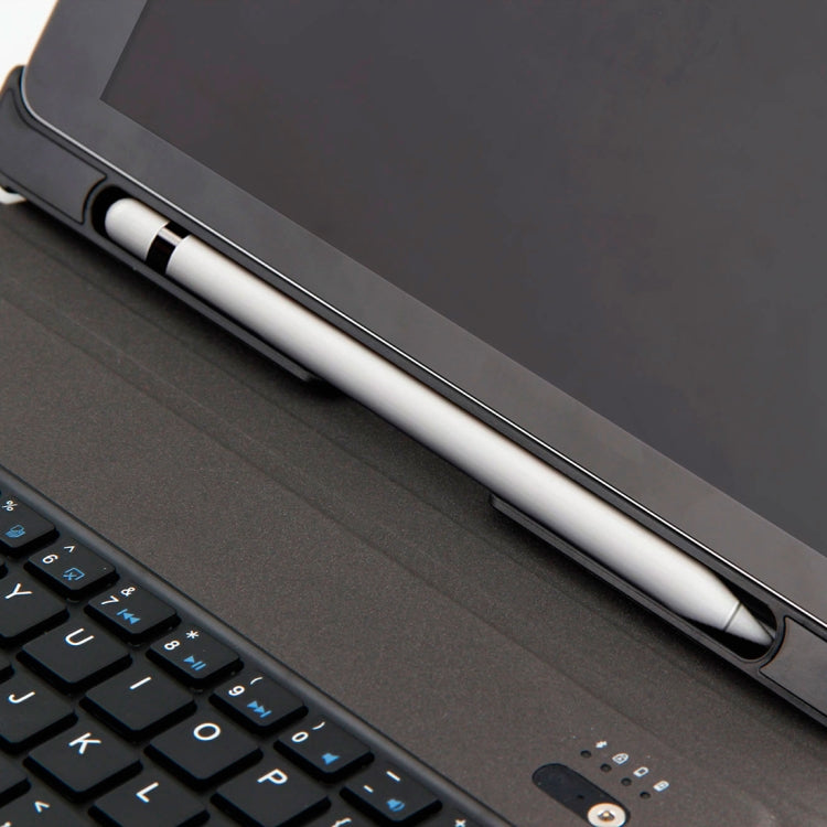 T-201 可拆式藍牙 3.0 超薄鍵盤 + 羊皮紋理皮革平板保護套，適用於 iPad Air / Air 2 / iPad Pro 9.7 吋，支援多角度調整，T-201