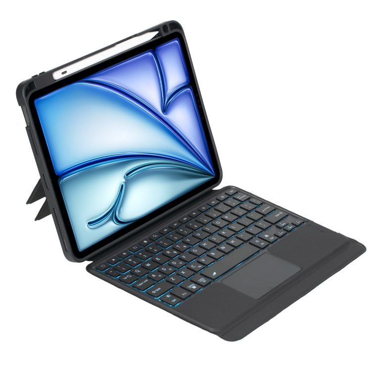 T11B-AS 可拆卸旋轉背光觸控藍牙鍵盤保護套，適用於 iPad Air 11 2024 / Air 5 / Air 4 10.9 / Pro 11 2022 2021 2020 2018，適用於 iPad Air 11 2025 / Air 11 2024 / Air 5 / Air 4 10.9 / Pro 11 2022 2021 2020 2018