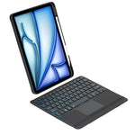 T11B-AS 可拆卸旋轉背光觸控藍牙鍵盤保護套，適用於 iPad Air 11 2024 / Air 5 / Air 4 10.9 / Pro 11 2022 2021 2020 2018，適用於 iPad Air 11 2025 / Air 11 2024 / Air 5 / Air 4 10.9 / Pro 11 2022 2021 2020 2018
