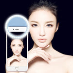適用於 iPhone、Galaxy、華為、小米、LG、HTC 及其他智慧型手機的充電自拍美顏燈，附可調式夾子及 USB 線