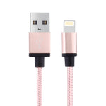 1米編織風格金屬頭58芯8針轉USB 2.0數據/充電線