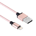 1米編織風格金屬頭58芯8針轉USB 2.0數據/充電線