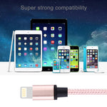 1米編織風格金屬頭58芯8針轉USB 2.0數據/充電線