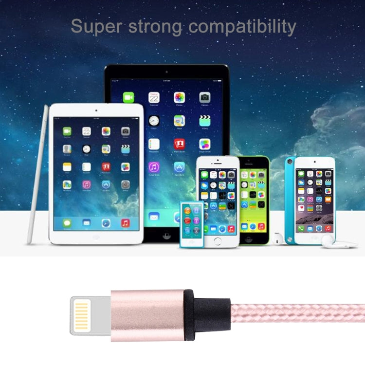 1米編織風格金屬頭58芯8針轉USB 2.0數據/充電線