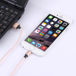 1米編織風格金屬頭58芯8針轉USB 2.0數據/充電線