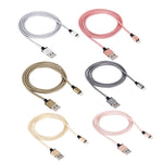1米編織風格金屬頭58芯8針轉USB 2.0數據/充電線