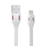 REMAX RC-035i雷射系列1米2.1A 8針轉USB數據同步充電線帶LED指示燈，白色