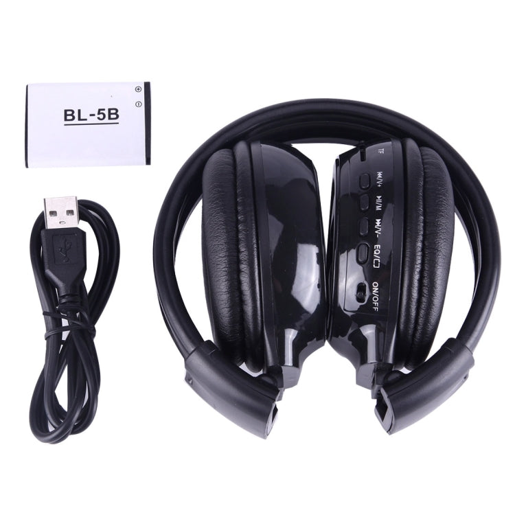 BS-N65 頭戴式可折疊立體聲 HiFi 無線耳機，配備 LCD 螢幕、TF 卡槽、LED 指示燈及 FM 功能，BS-N65